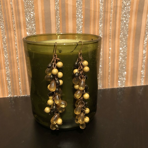 Bohemian Olive dangle earrings - Picture 2 of 3
